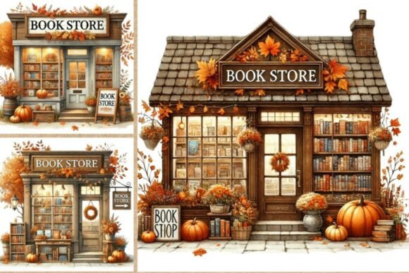 Download Autumn Book Shop Clipart Bundle - Autumn Collection