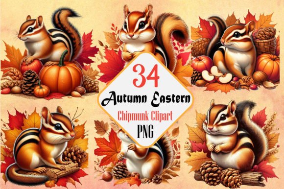 Download Autumn Eastern Chipmunk Sublimation PNG - Autumn Collection