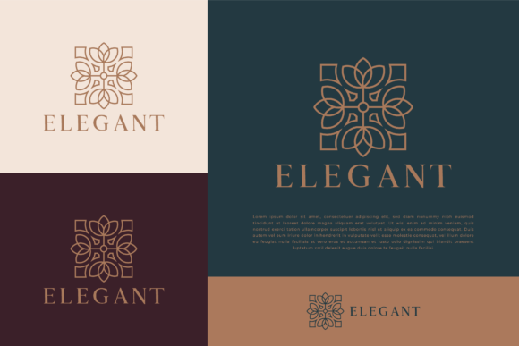 Download Elegant Abstract Floral Geometric Logo - Geometric logo Collection