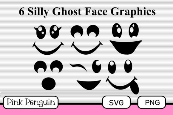 Download Halloween Ghost Faces Graphic Pack SVG - Faces Collection