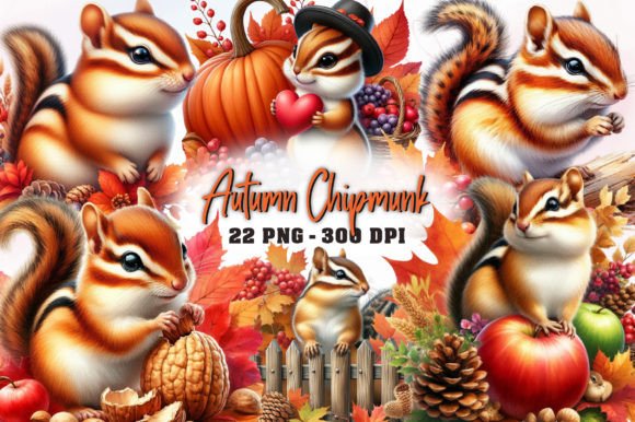 Download Autumn Eastern Chipmunk Clipart - Autumn Collection