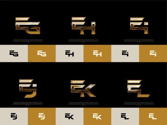 Download 6 Sets of EG-EL Initials Luxury Logos - Premium Resources